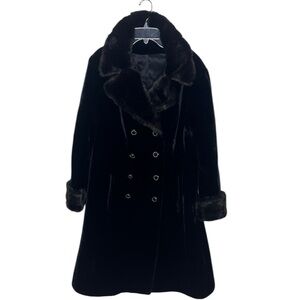 🔥 VINTAGE 1970’s BORGAZIA Bunker Ramo Borg Faux Fur Coat Size 18 (PTP 23”)